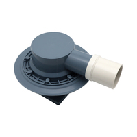 Grille de drainage en acier inoxydable avec couvercle, conception étanche, drain de sol carré en plastique avec sortie horizontale
