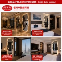 Miroir sur pied Fullkenlight personnalisé, forme de bulle, unique, avec éclairage LED intégré, miroir pleine longueur avec cadre brun