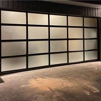 Conception moderne industrielle Porte de garage sectionnelle en alliage d'aluminium Noir Imperméable Caractéristiques Surface finie Prix économique
