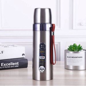 Stainless Steel Vacuum <b>Thermos</b> Flask Double Wall Insulated With Rope For Travel Modern Design 304 Material - Product Image 3