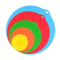 Couvercles en Silicone réutilisables non toxiques, lot de 5 pièces, résistants à la chaleur, d'arrosage pour micro-ondes, pour succion, bols, assiettes et Pots