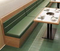Stühle Hotel Halbkreis förmige Kabine Restaurant möbel Set Sofa Runder Esstisch Set Coffee Shop Tisch für Restaurant
