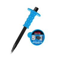 Ciseau à marteau de maçonnerie de démolition professionnel FIXTEC Ciseau à pointe plate en acier au carbone de 250mm Ciseau à froid