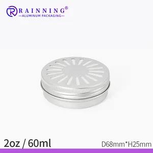 2OZ 60ml couvercle creux distributeur de désodorisant diffuseur aluminium peut étain vide recharge voiture désodorisant boîtes