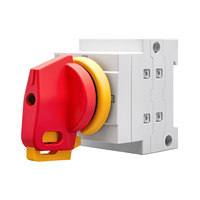 TOMZN 2P 1500V 40A Interrupteur Isolateur Solaire PV DC, Sectionneur Rotatif avec Poignée Verrouillable pour Rail DIN, Boîtier de Distribution Solaire AC