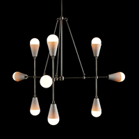 XZ Moderne Contemporain Cuisine Îlot Lustre Antique En Laiton Pendentif Lumière Creative Tout Cuivre Salle À Manger Salon Éclairage