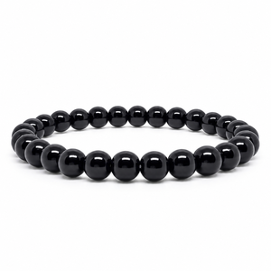 สร้อยข้อมือลูกปัดออนิกซ์สีดำขนาด 8 มม. ลูกบอลคริสตัลอาเกตธรรมชาติ พลังหินบำบัดจักระ สไตล์โบฮีเมียน สำหรับผู้ชายและผู้หญิง ของขวัญเพื่อการบำบัด - Product Image 6