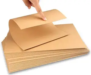 50 feuilles, papier cartonné kraft brun-papier kraft brun carte A4 200gsm papier d'imprimante pour invitations, menus, artisanat