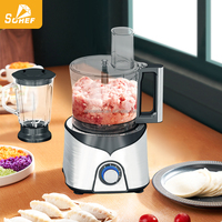 Robot culinaire multifonction 9-en-1 portable en acier inoxydable : hachoir à viande, mixeur, blender automatique et hachoir combinés