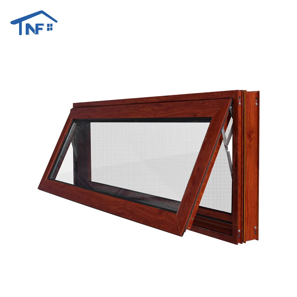 American NFRC Standard Double Glazing Low E Aluminum Chain Winder Awning Window For House