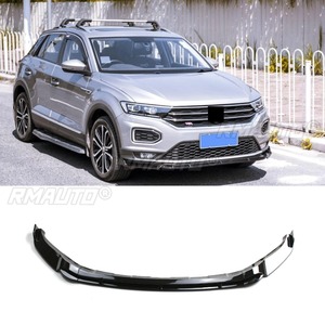 Para Volkswagen T-ROC 2018-2020, Kit de carrocería con difusor y divisor de labio para parachoques delantero, negro brillante, pieza de modificación y protector de parachoques - Product Image 3