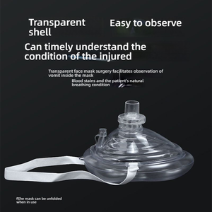 Máscara respirador de silicona <span class=keywords><strong>para</strong></span> RCP, válvula unidireccional, Ayuda de Emergencia, herramienta salvavidas, Reanimación cardiopulmonar, producto de ciencia médica - Product Image 5