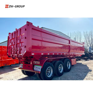 3/4 Eje Volquete Semirremolque Transporte Construcción Arena Piedra Volquete trasero Semirremolque Tanzania ZW Group - Product Image 4