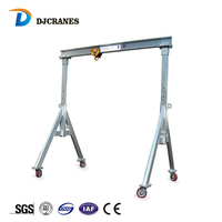 Grue portique portable en aluminium réglable de 10 tonnes avec palan à chaîne électrique/manuel, boîte de vitesses et moteur télécommandé à vendre
