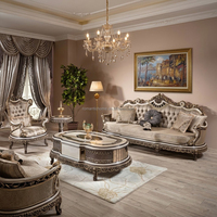 Canapé classique de luxe doré, style baroque turc, capitonné en satin, avec structure en bois sculpté, pour mobilier de palais