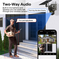 Caméra solaire Wistino 24/7 avec carte SIM 4G pour la surveillance des villages et des places publiques, batterie haute capacité, longue autonomie