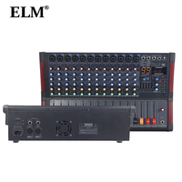 ELM L-12D 250W 99 DSP Mixeur audio numérique professionnel à 12 canaux avec amplificateur de puissance et effets, plage de fréquences 18Hz-20kHz, DJ