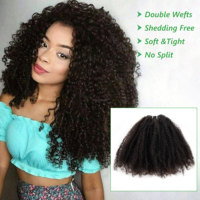 Extensions de Cheveux Humains 100% Naturels Afro Kinky 4C en Gros, Provenant Directement de l'Usine, Paquets de Tissages de Cheveux Économiques