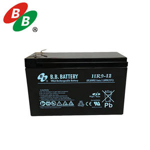レストン B. B. バッテリー BPシリーズ HR9-12 <span class=keywords><strong>12V</strong></span> 9Ah VRLA鉛蓄電池 UPS用充電式角型バッテリー - Product Image 1
