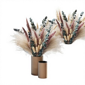 Bouquet de fleurs séchées artisanales très prisé, herbe de la pampa naturelle, accessoires de photographie transfrontaliers, cadeau décoratif pour hôtel - Product Image 1