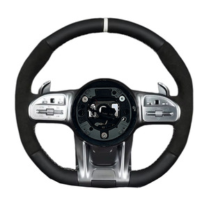 Volant en cuir Alcantara personnalisé pour Mercedes Benz W204 W205 W207 W211 W212 W213 W221 W222 GLS AMG - Product Image 1
