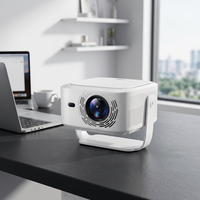 Proyector de Video Inteligente GTV 1080P HD 800 ANSI Lúmenes con Altavoz Integrado de 10W, WIFI, BT, Dongle Google TV Integrado, Proyector de Cine en Casa
