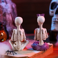 Ornement en résine de squelette d'Halloween transfrontalier, lanterne citrouille, accessoire photo, pièce décorative pour festival effrayant, bar et escape room