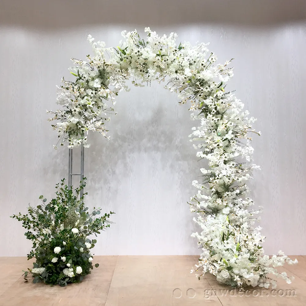 Wedding Decoration White Ivory Floral Arrangement Supplies Artificial Orchid Flower Stage Events Arch