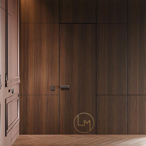 Luxury Dark Walnut Invisible Interior <strong>Door</strong> Modern Residential Flat Interior <strong>Door</strong> Prehung Interior <strong>Doors</strong> in Foshan - Product Image 5