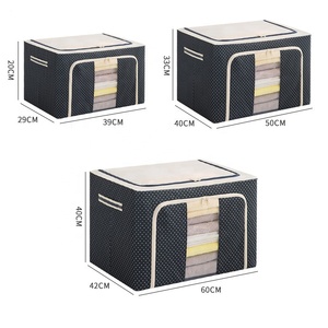 Caja de Almacenamiento de Ropa Rectangular Plegable con Cierres, Tela Oxford, Capacidad Superior a 35L, Diseño Moderno para Edredones y Ropa de Cama - Product Image 2