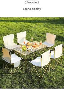 Moderne Edelstahl klappbare Metall Tisch Großhandel tragbare Outdoor Camping Picknick Eier rolle Möbel stilvolle allgemeine - Product Image 3