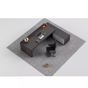 Escritorio Ejecutivo Moderno de MDF <span class=keywords><strong>Popular</strong></span> Boss, Muebles de Oficina de Lujo, Diseño de Mesa de Oficina - Product Image 2