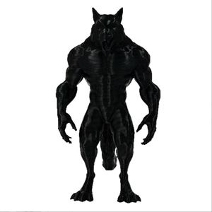 Kundenspezifisches OEM 3D-Gedrucktes Silikon Schwarzes Werwolf-Modell Kunsthandwerk Dekoration - Product Image 5