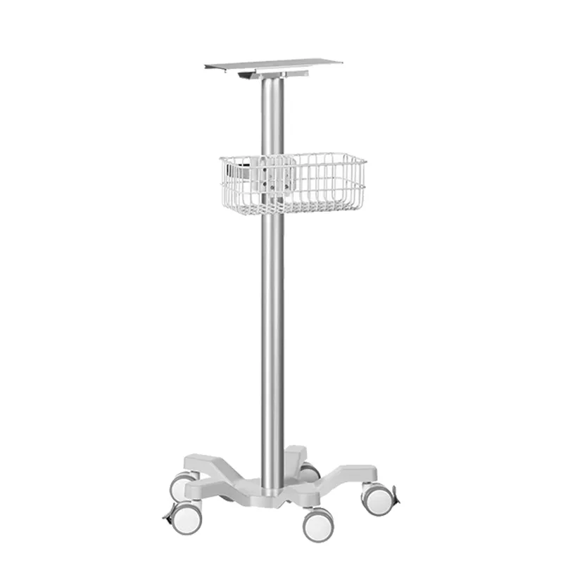 Aluminium Medische Trolley Met Bodem Gootsteen Ondersteuning Mobiele Monitor Ziekenhuis Trolley Voor Professionals In De Gezondheidszorg