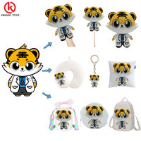 Boneka Gantungan Kunci Plush Custom Made, Hewan Boneka Lembut, Liontin Ransel Berbulu untuk Hadiah, Bersertifikat CE, 10cm, 100 Pcs MOQ, OEM
