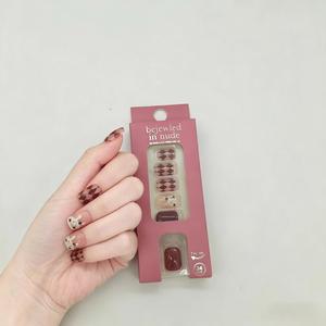 Uñas Postizas Cuadradas Personalizables de 24 Piezas <span class=keywords><strong>con</strong></span> Pegamento, Material PMMA Reutilizable, Diseño de <span class=keywords><strong>Manicura</strong></span> <span class=keywords><strong>Francesa</strong></span> de Cobertura Completa para Uso en Dedos - Product Image 2