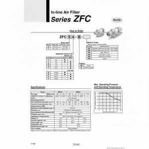 ZFC76กรองอากาศแบบอินไลน์นิวเมติก SMC - Product Image 1