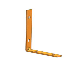 Support d'angle <span class=keywords><strong>en</strong></span> <span class=keywords><strong>acier</strong></span> <span class=keywords><strong>galvanisé</strong></span> A-058, 120 degrés, jaune, pour connecteur de bois, type égal, conforme aux normes ASTM, ANSI, JIS - Product Image 4
