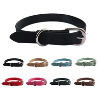 Colliers pour animaux de compagnie en gros, colliers réglables pour animaux de compagnie, couleur unie, collier pour chien en PVC