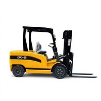 Chariot élévateur électrique Senpar 3,5 tonnes à batterie plomb-acide 60-80V, longueur fourche 1220mm, hauteur de levage 6m, déplaceur latéral hydraulique FWD, CE ISO