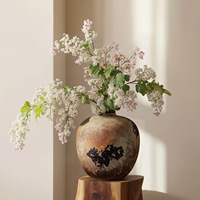 Tonfo Jingdezhen Keramik Mattglasierte Handgefertigte Tischvase Retro Steinzeug-Flaschenkrug Hochwertige Wohnzimmer-Eingangsbereich-Blumenvase