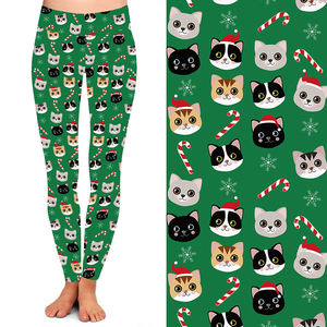 הגעה חדשה סקסי נשים מכנסיים גבוה מותן עבודה מתוך גבירותיי נשים חג המולד קואלה כלב הדפסת חותלות - Product Image 5