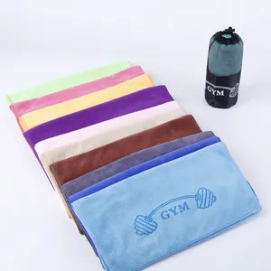 High quality custom logo embossed laser print or embroidery gym towel thick microfiber 400gsm sport towel