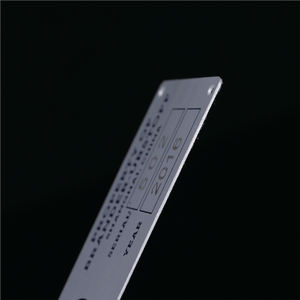 Piringan aluminium ukiran Laser cap, pelat nama pelat aluminium logam kustom tanda Logo logam plak aluminium peralatan mesin papan nama - Product Image 4