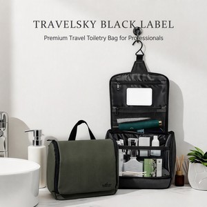 Organisateur <span class=keywords><strong>de</strong></span> voyage tout-en-un grande capacité avec miroir intégré, trousse <span class=keywords><strong>de</strong></span> toilette imperméable en polyester pour hommes et femmes - Product Image 5