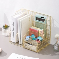 Mignon porte-stylo en métal à 6 compartiments avec accessoires pour bureau à domicile