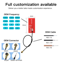 Antenne sans fil double bande 2,4 GHz 5,8 GHz pour routeurs Wi-Fi, appareils IoT, terminaux intelligents, connecteur de fréquence personnalisé, câble OEM