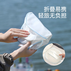 Foldable Washbasin Outdoor Camping Vegetable Washing Travel Hotel Laundry Thickened Portable Round Basin - Product Image 2