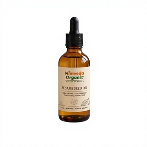 Huile Vierge de Sésame 100% Pure de Haute Qualité, Biologique, Pressée à Froid, Huile Porteuse pour Soins de la Peau Anti-Âge, Fournisseur HIMVEDA ORGANIC Inde - Product Image 1