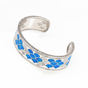 925 di lusso argento Sterling opale di fuoco braccialetti di moda donna gioielli con bilance Design occasione di nozze prezzo all'ingrosso - Product Image 5